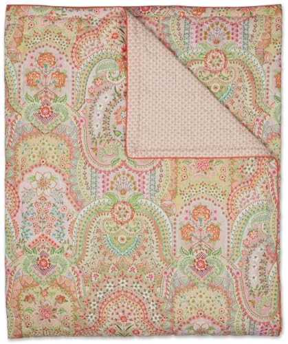 Pip Studio Quilt Jabali Flower Farbe Korallenrot Gr??? e 150x200 von Pip Studio