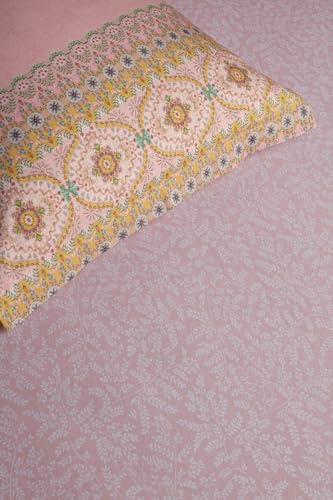 Pip Studio Spanbettlaken Leafy Blau Grau 140x200/220 von Pip Studio