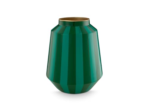 PIP STUDIO Vase Metall Stripes grün 24x29cm von PIP STUDIO