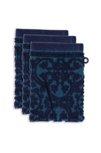 Pip Studio Waschlappen Set/3 Tile de Pip Dunkelblau 16x22 cm von Pip Studio