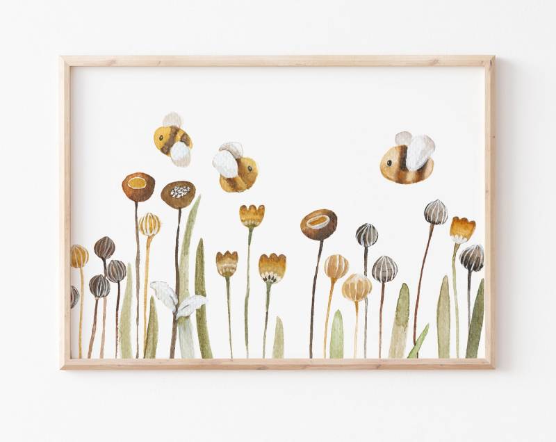 Pipapier Poster Kinderposter "Bienen", DIN A4 oder DIN A3 von Pipapier