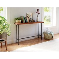 Holz Und Rohr Konsolentisch || Rustikaler Moderner Eingangsbereich Foyertisch Sofatisch Schicker Fernsehtisch von PipeAndWoodDesigns