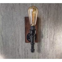 Loft Wandlampe, Outdoor Bauernhaus Wandleuchte, Schwarze Wandlampe Paar von PipeLightingStudio