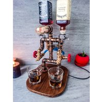 steampunk Alkohol Spender, Whisky Vatertag Geschenk, Mann Höhle, Geschenk Für Ihn, Geschenke, Pfeifen Schnaps Spender von PipeLightingStudio