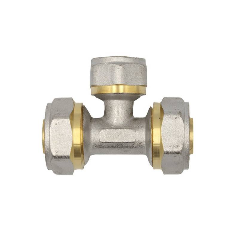 PipeTec Deutschland Gewindefitting Klemmring Schraubfitting T-Stück 20x16x20 mm reduziert Verbundrohr von PipeTec Deutschland