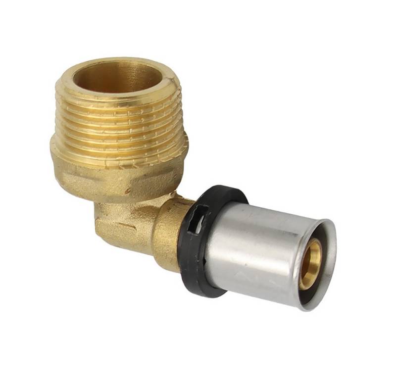 PipeTec Deutschland Pressfitting Pipetec Pressfitting Winkel Übergang 16x2 mm 3/4 Zoll AG TH Kontur von PipeTec Deutschland