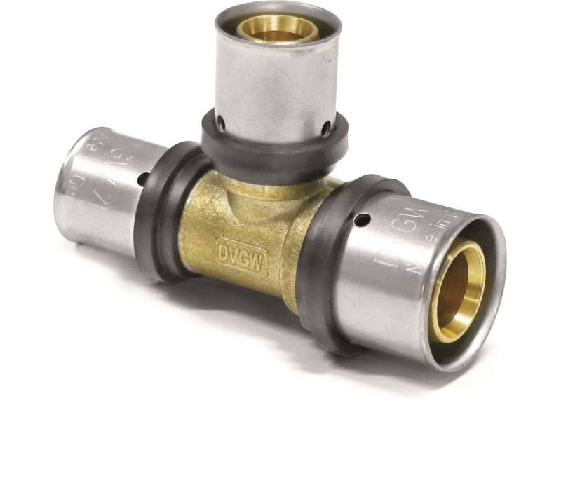 PipeTec Deutschland Pressfitting Pipetec Pressfitting T-Stück 26x3 20x2 mm reduziert TH Kontur von PipeTec Deutschland