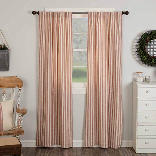 Piper Classics Market Place Vorhänge mit roten Streifen, 213,4 cm lang, Set mit 2 Paneelen, Bauernhaus-Stil, Vorhänge in Ziegelrot & Naturcreme-Streifen Piper Classics Market Place Vorhänge mit roten Streifen, 213,4 cm lang, Set mit 2 Paneelen, Bauernhaus-Stil, Vorhänge in Ziegelrot & Naturcreme-Streifen von Piper Classics