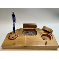Handgemachtes Schreibtisch Organizer Set Neil Austin Evergreen Fine Woodworking Ooak Custom von PiperandAbbeyPoppin
