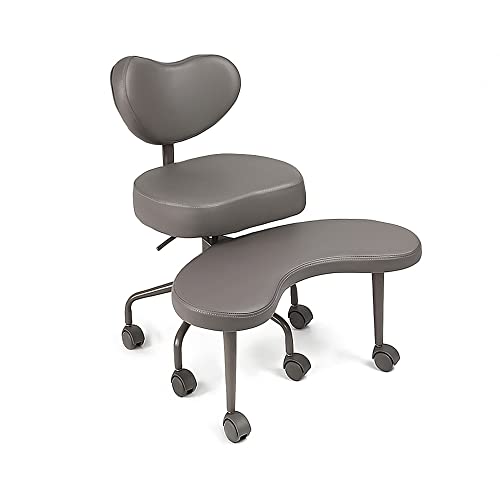 Pipersong Meditationsstuhl Plus, Flexibler Schreibtischstuhl, Kreuzbeinstuhl, mit Lendenwirbelstütze und verstellbarem Hocker, ergonomisches Design für mehrere Sitzpositionen, Grau von Pipersong