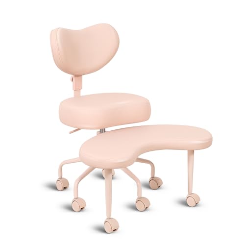 Pipersong Meditationsstuhl, Profi-Schreibtischstuhl für das Heimbüro, das Sitzen im Schneidersitz mit höhenverstellbarer Rückenlehne, verstellbarem Hocker, flexibles Design für unruhige Sitzende, Grau von Pipersong