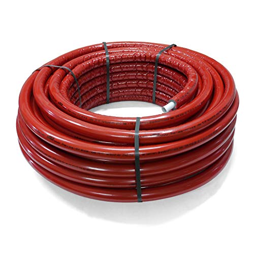 Pipetec Aluverbundrohr Aluminium Mehrschichtverbundrohr 26x3 mm 10mm rot 25m Isolierung PEX Mehrschicht-Verbundrohr MV-Rohr Mehrschichtrohr Heizung Wasser von SILVERTEC