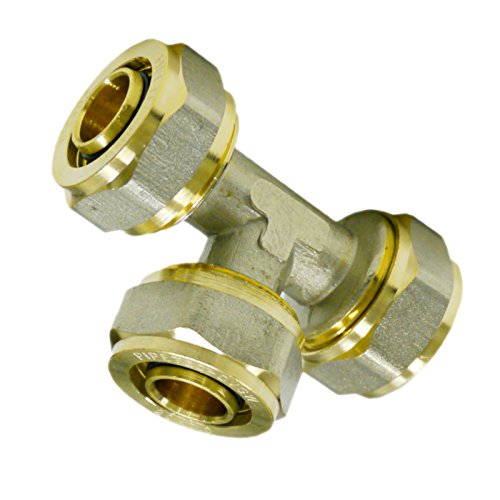 Schraub-Fitting T-Stück i/i/i 26 x 3,0/16 x 2,0/26 x 3,0 mm von Pipetec