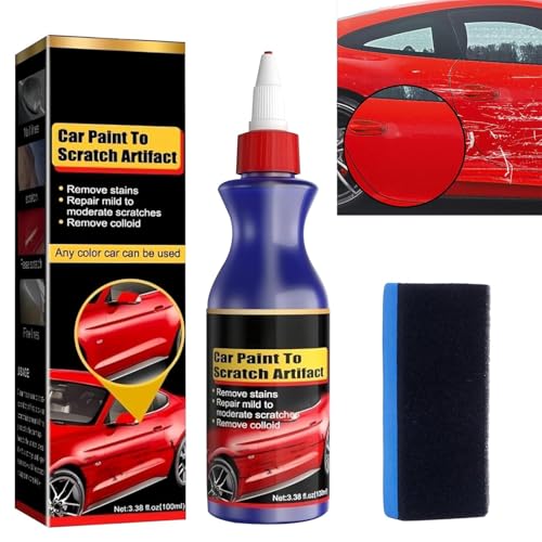 Kratzer Entferner Auto, Optimale Scratch Remove Autopolitur Cream, 100ml car scratch remover, Auto Politur Set für tiefe Kratzer, Kratzerentferner Autolack Reparaturset für Alle Autofarben von Pipihome
