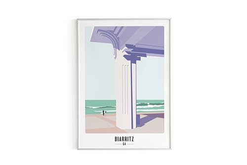 Piplet Paper Biarritz Poster A3 von Piplet Paper