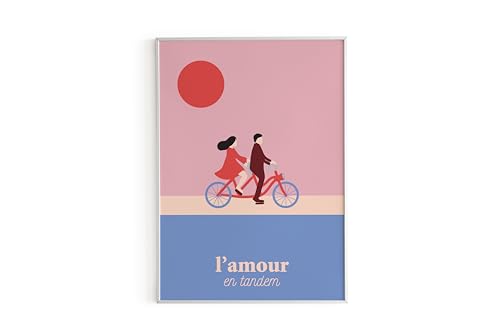 Piplet Paper Poster L'Amour En Tandem Format A3 von Piplet Paper