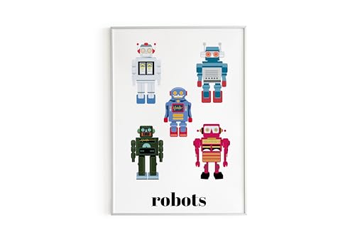 Piplet Paper Poster Robots A3 von Piplet Paper