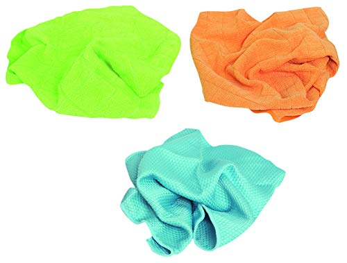 Nespoli Pippo 3 Mikrofasern Glas, Staub und Böden, Hellblau, Grün, Orange, 3 von Pippo