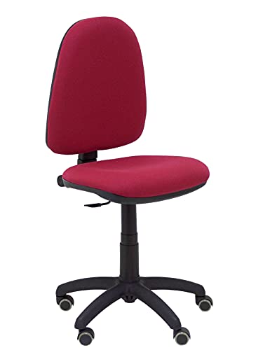 PIQUERAS Y CRESPO Modell 04CP Ergonomischer Bürostuhl mit Permanentkontaktmechanik, höhenverstellbar und räder parkett Sitz und Rücken gepolstert in Stoff BALI kastanienbraun von Piqueras y Crespo