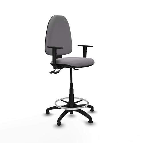 Piqueras y Crespo Aýna Arbeitshocker mit höhenverstellbarer Rückenlehne, 1D-Armlehnen und Asincro-Mechanismus, ideal als Hochstuhl und Arbeitshocker von Piqueras y Crespo