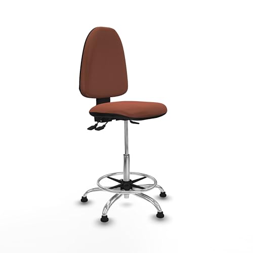 Piqueras y Crespo Aýna Arbeitshocker mit höhenverstellbarer Rückenlehne und A-Synchronmechanismus, ideal für Büro und Theke von Piqueras y Crespo