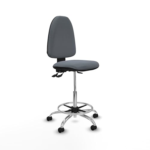 Piqueras y Crespo Aýna Hocker, ideal für 4-6 Stunden Betrieb, mit verstellbarer Rückenlehne und Asincro-Mechanismus, Arbeitshocker, mechanische Werkstatt oder Schreibtisch von Piqueras y Crespo