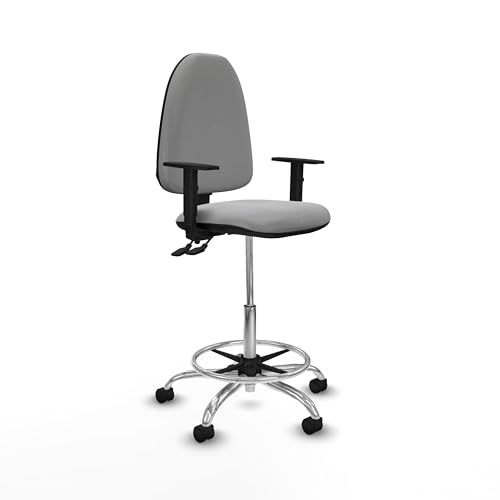 Piqueras y Crespo Aýna Hocker, ideal für Schreibtisch, hohe Kassierstühle und Bürohochhocker, mit verstellbarer Rückenlehne und 1D-Armlehnen, belastbar bis 100 kg Piqueras y Crespo Aýna Hocker, ideal für Schreibtisch, hohe Kassierstühle und Bürohochhocker, mit verstellbarer Rückenlehne und 1D-Armlehnen, belastbar bis 100 kg von Piqueras y Crespo