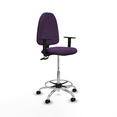 Piqueras y Crespo Aýna Hocker ideal für Schreibtisch und Büro, mit höhenverstellbarer Rückenlehne, 1D-Armlehnen und Permanentkontaktmechanismus mit Doppelgriff von Piqueras y Crespo