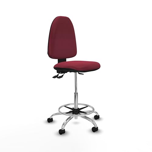 Piqueras y Crespo Aýna Hocker ideal für den Schreibtisch, hoch im Büro und in der mechanischen Werkstatt, mit verstellbarer Rückenlehne und Asincro-Mechanismus von Piqueras y Crespo
