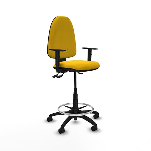 Piqueras y Crespo Aýna Hocker: Ergonomischer Bürostuhl mit höhenverstellbarer Rückenlehne, 1D-Armlehnen und A-Synchronmechanismus, ideal für 8 Stunden Nutzung und maximales Gewicht von 100 kg von Piqueras y Crespo