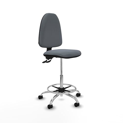 Piqueras y Crespo Aýna Hocker: Hohe Bürostühle mit Rollen, Schreibtischhocker, ideal für 4-6 Stunden Nutzung, verstellbare Rückenlehne und maximales Gewicht von 100 kg von Piqueras y Crespo