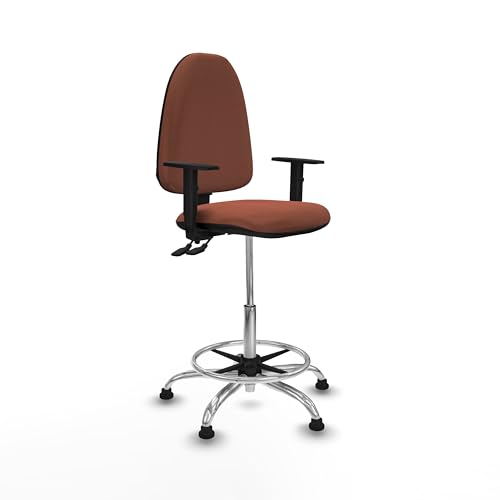 Piqueras y Crespo Aýna Hocker: Hohe Bürostühle mit Rollen, ideal als Schreibtischhocker, Verwendung als Ball zum Sitzen im Büro und hoher Bürohocker mit Rollen von Piqueras y Crespo