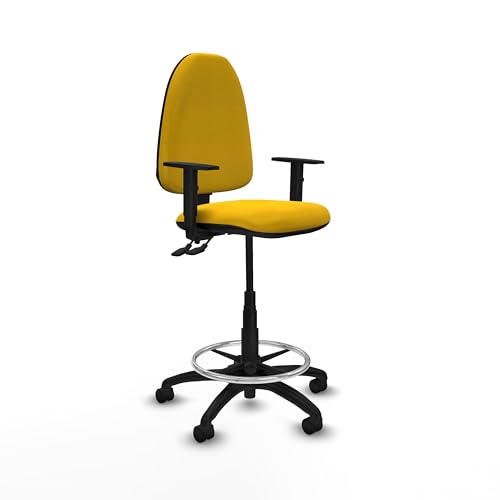 Piqueras y Crespo Aýna Hocker: Hohe Bürostühle mit Rollen, ideal als Schreibtischhocker, Verwendung als Ball zum Sitzen im Büro und hoher Bürohocker mit Rollen von Piqueras y Crespo
