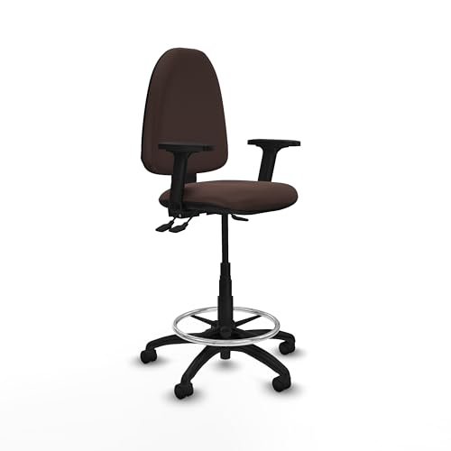 Piqueras y Crespo Aýna Hocker: Hohe Bürostühle und ergonomische Hocker mit höhenverstellbarer Rückenlehne, 2D-Armlehnen und Asincro-Mechanismus von Piqueras y Crespo