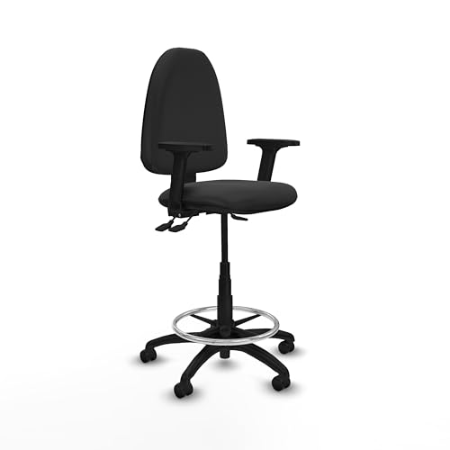 Piqueras y Crespo Aýna Hocker: Hohe Bürostühle und ergonomische Hocker mit verstellbarer Rückenlehne, 2D-Armlehnen und Asincro-Mechanismus von Piqueras y Crespo