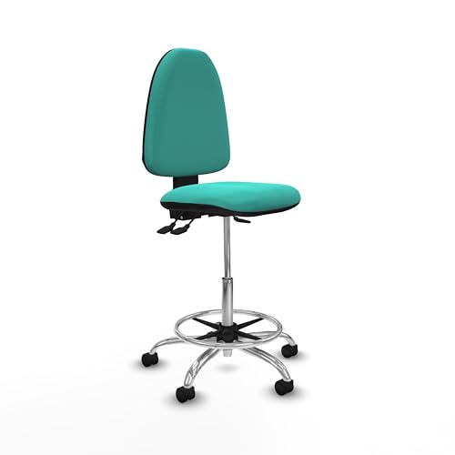 Piqueras y Crespo Aýna Hocker: Ideal für Schreibtisch, Hochstheke und Büro, mit verstellbarer Rückenlehne und Asincro-Mechanismus von Piqueras y Crespo