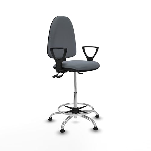 Piqueras y Crespo Aýna Hocker: ideal für 4-6 Stunden Betrieb, mit höhenverstellbarer Rückenlehne, festen Armen und Asincro-Mechanismus, hoher Bürohocker mit Rollen Piqueras y Crespo Aýna Hocker: ideal für 4-6 Stunden Betrieb, mit höhenverstellbarer Rückenlehne, festen Armen und Asincro-Mechanismus, hoher Bürohocker mit Rollen von Piqueras y Crespo