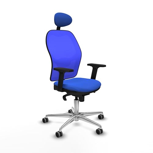 Piqueras y Crespo Bequemer ergonomischer Stuhl mit Rollen, feste Rückenlehne und fester Kopf, 1D Lendenwirbelstütze, 5-fach Synchronmechanik, für eine Nutzung von 8 Stunden und Gewicht max Piqueras y Crespo Bequemer ergonomischer Stuhl mit Rollen, feste Rückenlehne und fester Kopf, 1D Lendenwirbelstütze, 5-fach Synchronmechanik, für eine Nutzung von 8 Stunden und Gewicht max von Piqueras y Crespo