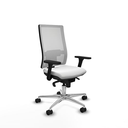 Piqueras y Crespo Büro-Hochstuhl für Büro, Öfen, bequemer Arbeitsstuhl mit 3D-Armlehnen, 5-Wege-Synchronmechanismus, verstellbarer Rückenlehne und 1D-Lendenwirbelstütze. von Piqueras y Crespo