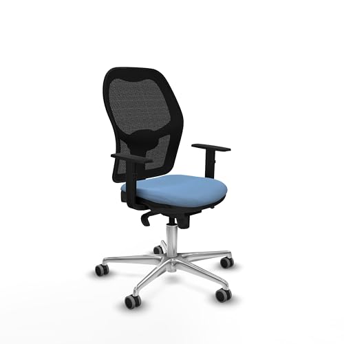 Piqueras y Crespo Bürostuhl für Schreibtisch, Büro zu Hause, schmal und elegant, mit fester Rückenlehne, Lendenwirbelstütze 1D, Synchronmechanik 5 Positionen, 120 kg, 8 Stunden Nutzung von Piqueras y Crespo