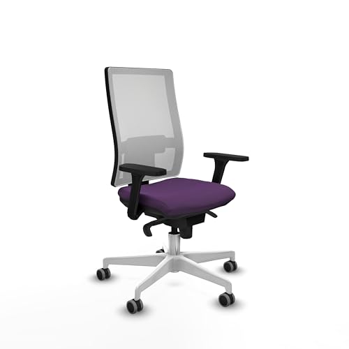 Piqueras y Crespo - Bürostuhl mit 3D-Armen, höhenverstellbare Rückenlehne, 5-Wege-Synchronmechanismus und 1D-Rückenstütze, ideal für Schreibtisch und Studio. von Piqueras y Crespo