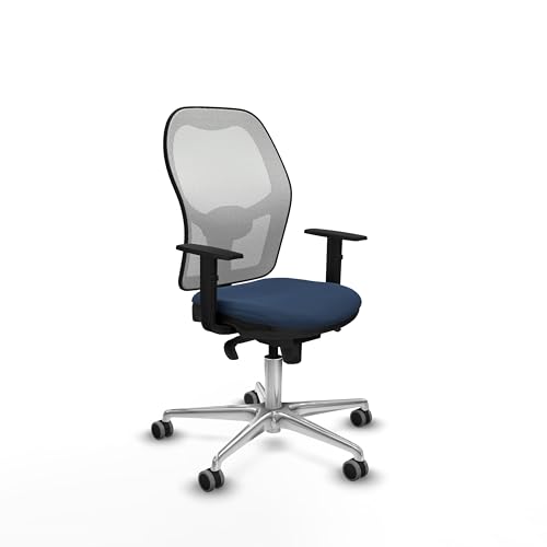 Piqueras y Crespo Bürostuhl mit fester Rückenlehne, 1D-Arme, Lendenwirbelstütze 1D, Synchronmechanik 5 Positionen, Verwendung von 8 Stunden, maximales Gewicht 120 kg, ideal für Schreibtisch und Home von Piqueras y Crespo