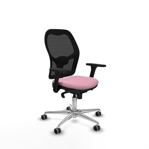 Piqueras y Crespo Bürostuhl mit fester Rückenlehne, 3D-Arme, 1D-Lendenwirbelstütze, Synchronmechanik in 5 Positionen, für 8 Stunden Nutzung und maximales Gewicht von 120 kg, attraktive Farbe und von Piqueras y Crespo