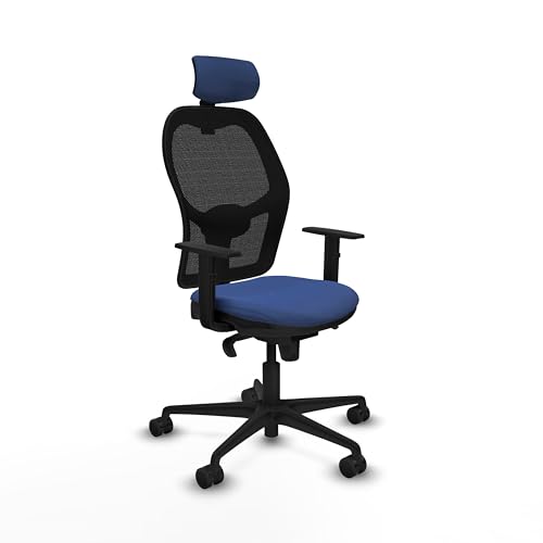 Piqueras y Crespo Chorquera Bürostuhl mit fester Rückenlehne, 2D-Kopfteil, Lendenwirbelstütze 1D, 1D-Arme, Synchronmechanik 5 Positionen, 120 kg, 24 Stunden Verwendung, attraktive Farbe von Piqueras y Crespo