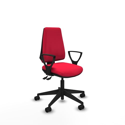 Piqueras y Crespo Elche Arbeitsstuhl, mit asynchronem Mechanismus, höhenverstellbare Rückenlehne und feste Arme für Telearbeit und Büro. von Piqueras y Crespo