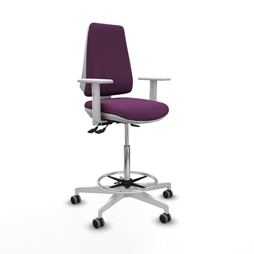 Piqueras y Crespo Elche Hocker: ideal für Arbeit und Büro, mit weißen Armen, Asynchronmechanik, höhenverstellbare Rückenlehne und Kapazität von 120 kg Piqueras y Crespo Elche Hocker: ideal für Arbeit und Büro, mit weißen Armen, Asynchronmechanik, höhenverstellbare Rückenlehne und Kapazität von 120 kg von Piqueras y Crespo