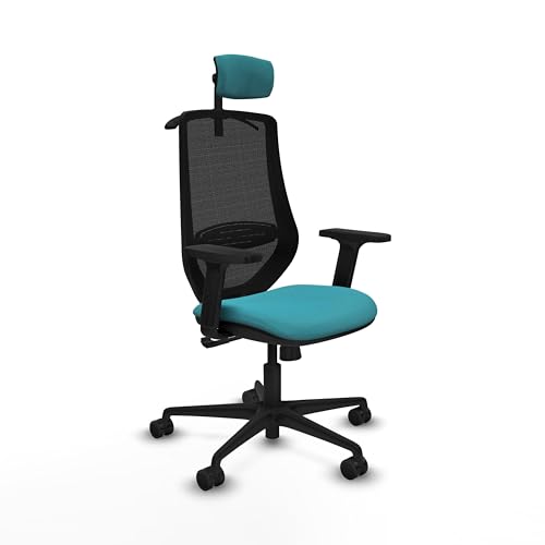 Piqueras y Crespo Ergonomische Stühle für den Schreibtisch mit fester Rückenlehne, 2D-Kopfteil, 1D-Lendenwirbelstütze, 2D-Arme, Synchronmechanik in 4 Positionen, Verwendung 8 Stunden, maximales von Piqueras y Crespo