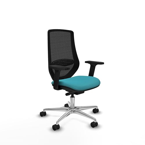 Piqueras y Crespo Ergonomischer Bürostuhl mit Rollen, feste Rückenlehne, Lendenwirbelstütze 1D, 2D-Arme, Synchron-/Rücklack-Mechanismus, 8 Stunden Verwendung, Maximalgewicht 120 kg von Piqueras y Crespo