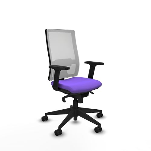 Piqueras y Crespo Ergonomischer Bürostuhl mit höhenverstellbarer Rückenlehne, 2D-Armlehnen, 5-fach Synchronmechanik und 1D-Lendenwirbelstütze. von Piqueras y Crespo