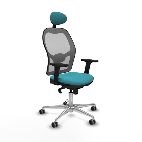 Piqueras y Crespo Ergonomischer Chorquera mit festem Kopfteil, 1D-Lendenwirbelstütze, feste Rückenlehne, 2D-Arme, Synchronmechanik in 5 Positionen, für 8 Stunden Nutzung und maximales Gewicht von 120 von Piqueras y Crespo